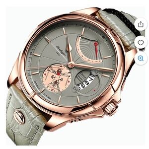 POEDAGAR Premium Luxury Waterproof Men’s Watch Genuine Leather Band NEW